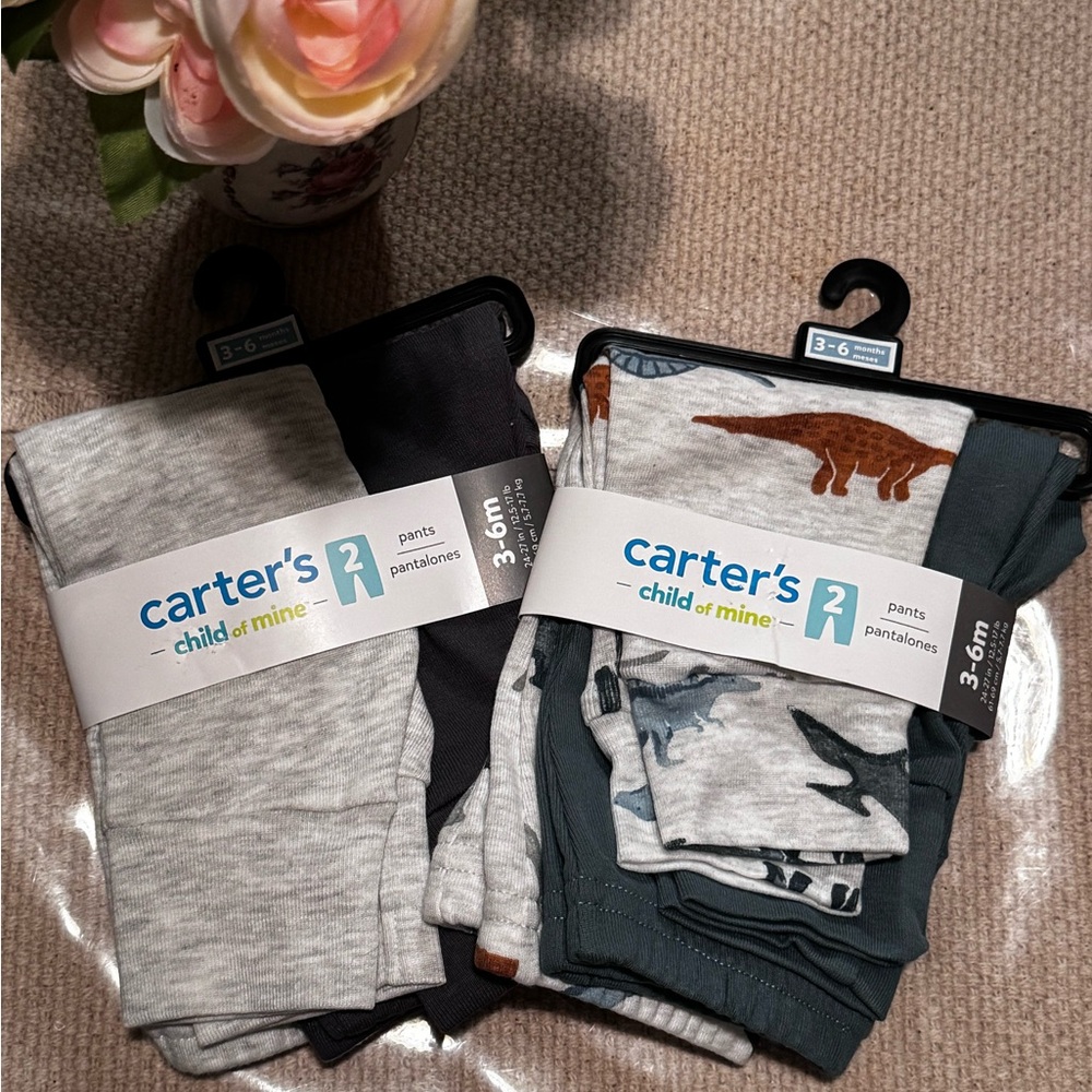 Carter's Child of Mine Dinosaur Print and other Baby Pants sz 3-6